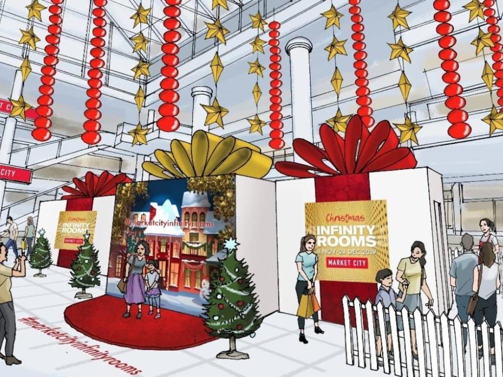 Christmas Infinity Rooms at Market City | Haymarket