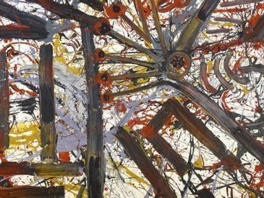 An exhibition of abstract expressionist paintings