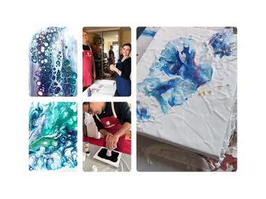 Draw your imagination- Acrylic Paint Pouring Class