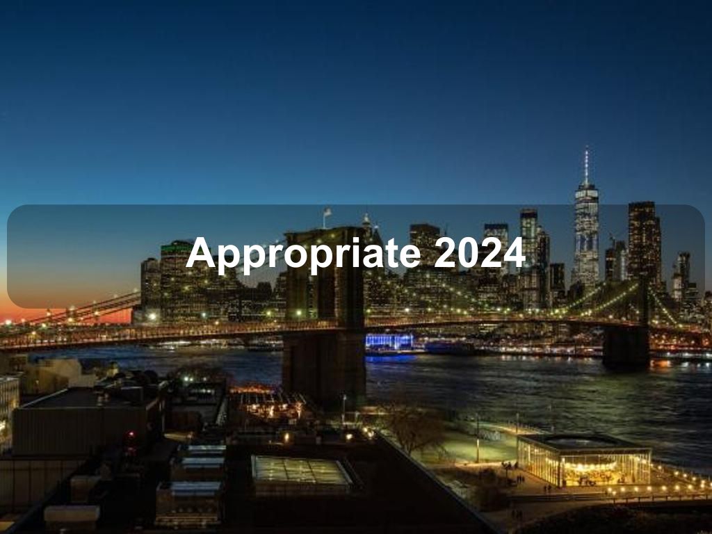 Appropriate 2024 | What's on in Manhattan NY