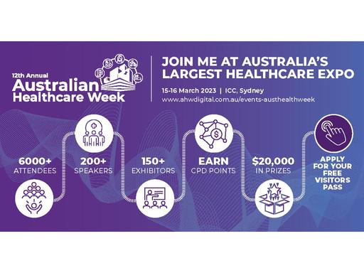 The 12th Annual Australian Healthcare Week (AHW) is back bigger, bolder, better, at International Convention Centre Sydn...