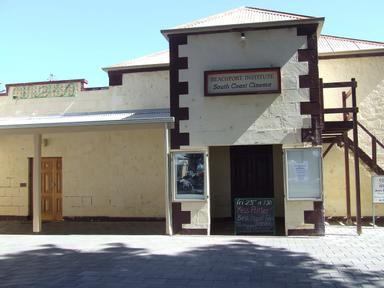 The Beachport Cinema is a  fantastic Old Style Cinema. And the  Beachport Film Society holds films on the fourth Friday ...