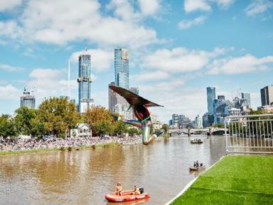 Moomba's Birdman Rally returns to the banks of the Yarra for a hilarious display of sportsmanship.
