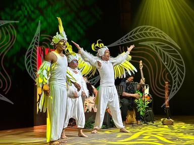 Birmba is an interactive, super fun yet sensitive play, that explores the lives of the feathered, rainforest Jawun (friends).