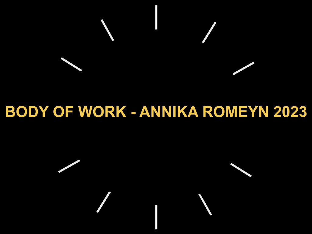 BODY OF WORK - ANNIKA ROMEYN 2023 | Canberra