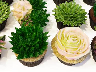 This cupcake decorating masterclass shows you how to create beautiful life-like succulents using buttercream and a range...