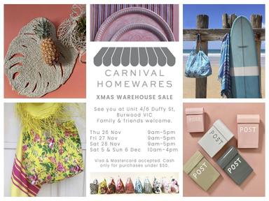 Carnival Homewares Sale Fun, retro and funky NEW gift ideas for Christmas