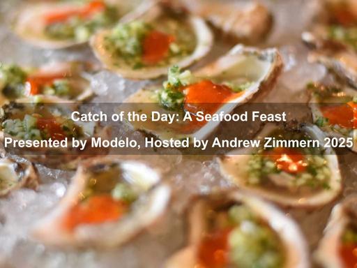 Andrew Zimmern hosts this open-air feast featuring ocean-inspired dishes from top chefs.