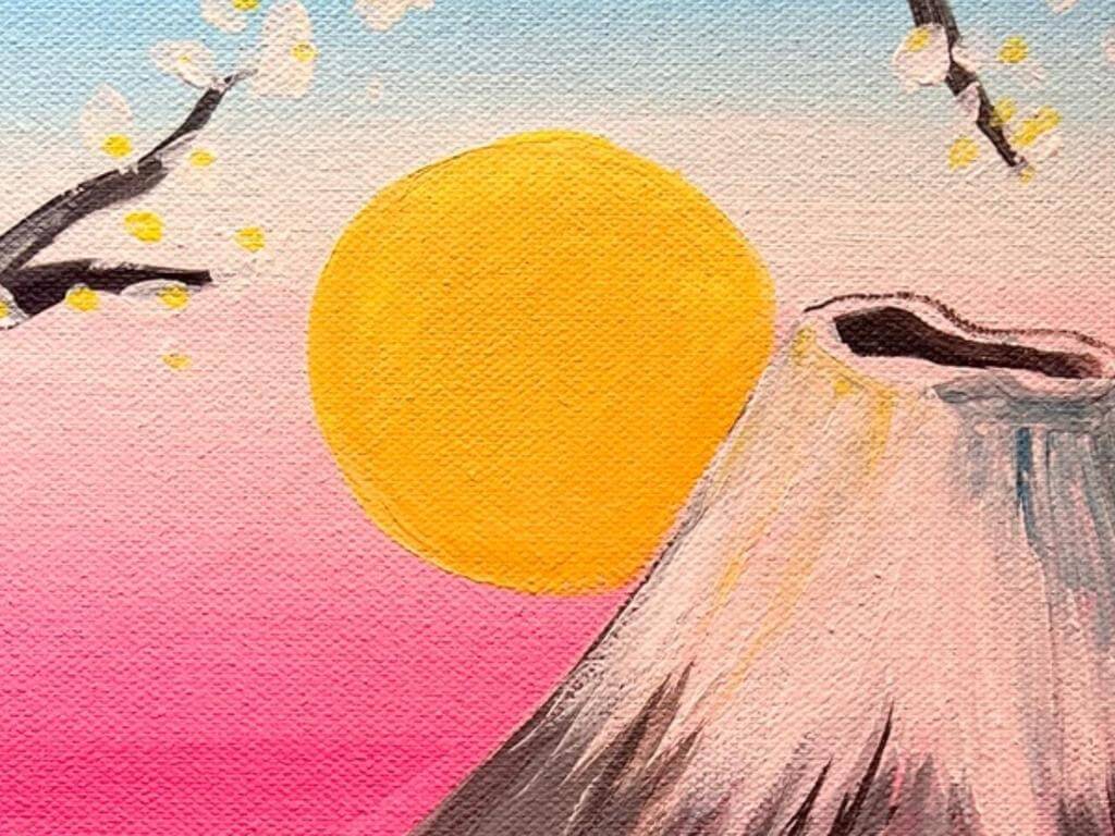 Champainting Paint and Sip - Mt Fuji 2023 | Darlinghurst