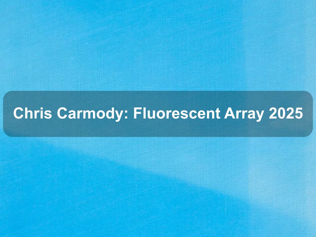 Chris Carmody: Fluorescent Array 2025 | What's on in Canberra Chris Carmody: Fluorescent Array 2025 | What's on in Canberra