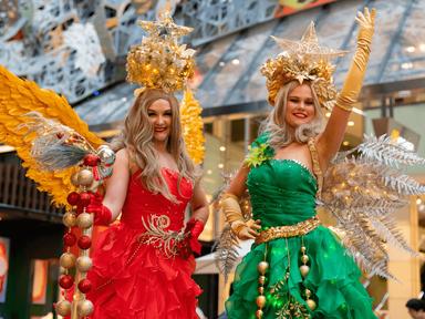 Take a break from shopping and be delighted by live festive entertainment in Queen Street Mall for the whole family to enjoy .