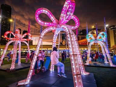 Swing on a giant illuminated bell or dance up a storm on the light-up dancefloor as a giant kids playground pops up in S...