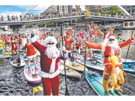 Join in the legendary SUP Melbourne Christmas Social Paddle on the Yarra - a super fun, super-festive paddle that is a t...
