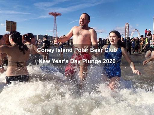 Members of this club and anyone else brave enough to participate venture into the frigid waters at Coney Island. Members of this club and anyone else brave enough to participate venture into the frigid waters at Coney Island.