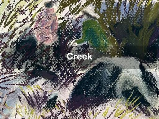 Creek' is a solo exhibition by Kirsten Wehner, recipient of the 2024 M16 Artspace Environmental Artist Residency, generously supported by ConceptSix