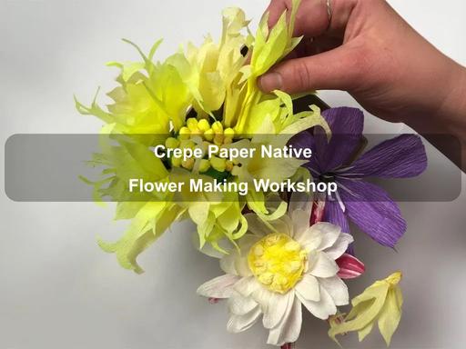 Celebrate Floriade and native flowers from the Canberra region in this crepe paper flower workshop