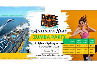 Get ready to set sail on an exhilarating adventure packed with pulsating rhythms and non-stop dance energy. Introducing the 3-night Dance Cruise onboard Royal Caribbeans Anthem of the Seas for 3 nights, departing Sydney on the 31st of October 2025.