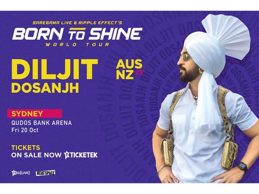 Fresh off the back of a ground-breaking Coachella performance, triple threat singer, actor and global entertainer Punjabi superstar Diljit Dosanjh has been making an epic splash on the world stage with his highly publicised Born To Shine tour, and Australia and New Zealand are up next.