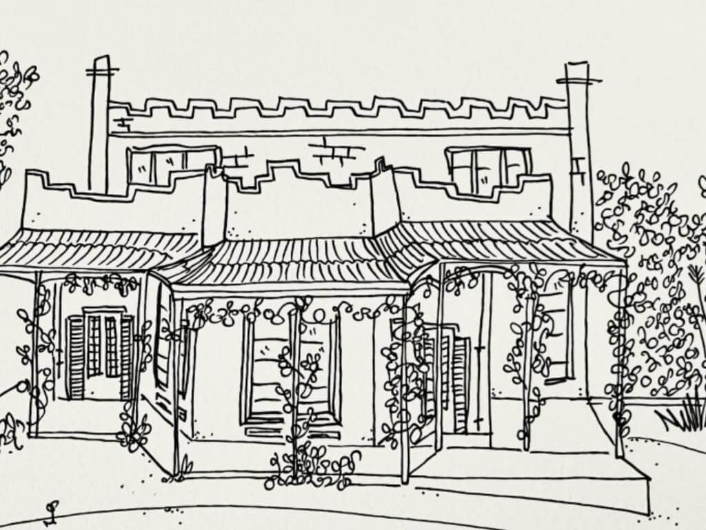 Drawing Vaucluse House with Georgia Norton Lodge 2022 | Vaucluse