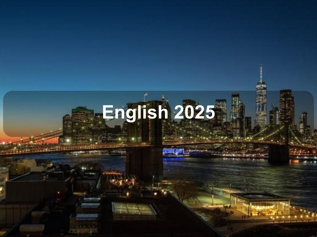 English 2025 | Manhattan Ny