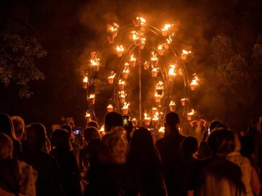 Gather around the firelight this winter and journey through a wonderland of captivating flaming sculpture as Adelaide Bo...