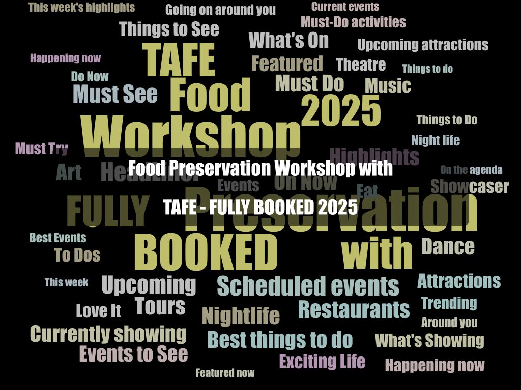 Food Preservation Workshop with TAFE - FULLY BOOKED 2025 | What's on in Glebe Food Preservation Workshop with TAFE - FULLY BOOKED 2025 | What's on in Glebe