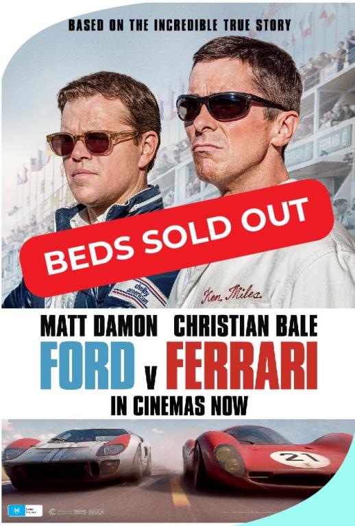 Ford v Ferrari at MOV'IN BED Open Air Cinema Melbourne 23 Feb 2020 | St Kilda