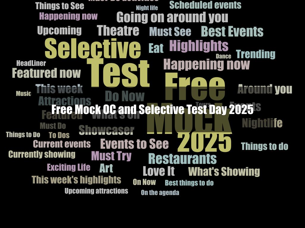 Free Mock OC and Selective Test Day 2025 | What's on in Sydney