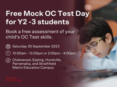 Is your child preparing for the Opportunity Class? Receive a free assessment of your child's OC exam readiness.