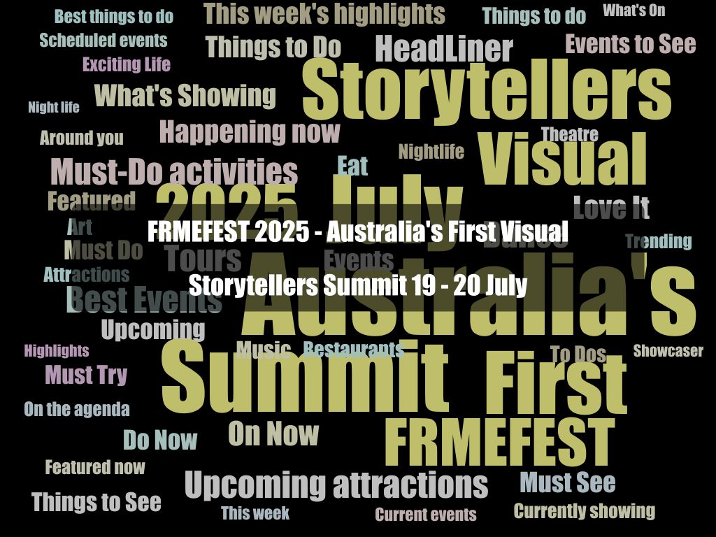 FRMEFEST 2025 - Australia's First Visual Storytellers Summit 19 - 20 July | What's on in Eveleigh FRMEFEST 2025 - Australia's First Visual Storytellers Summit 19 - 20 July | What's on in Eveleigh