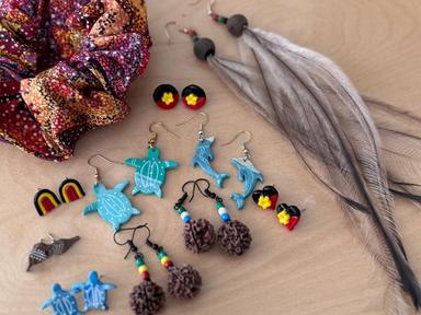 Gathering presents Nayiny Creations. Robyn Hourigan is a proud Bundjalung Woman. Robyn creates hand-made jewellery from Emu feathers, gumnuts and quandong seed earrings. These jewellery... Gathering presents Nayiny Creations. Robyn Hourigan is a proud Bundjalung Woman. Robyn creates hand-made jewellery from Emu feathers, gumnuts and quandong seed earrings. These jewellery...