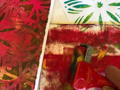 Gel plate printing is a printmaking method using a soft gelatine plate that allows you to make prints without using a pr...