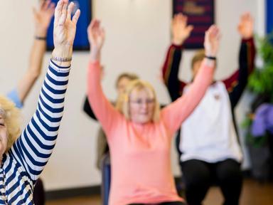 This class offers a full body workout suitable for all levels of mobility. With a focus on balance, flexibility and stre...