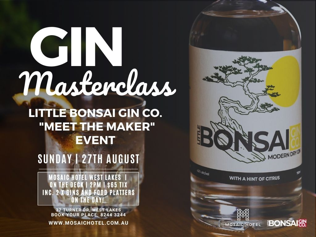 Gin Masterclass with Little Bonsai Gin Co 2023 | West Lakes