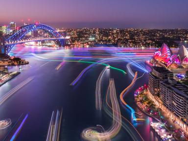 Take in the wonder of Sydney Harbour on this 2-hour cruise as we journey through the Vivid Festival of Light.This cockta...