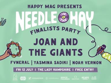 Join Joan & The Giants, FVNERAL, Yasmina Sadiki, and Noah Vernon for a FREE party July 12th at the Lady Hampshire