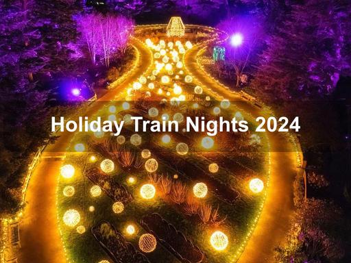 This beautiful light show runs in conjunction with Holiday Train Show.