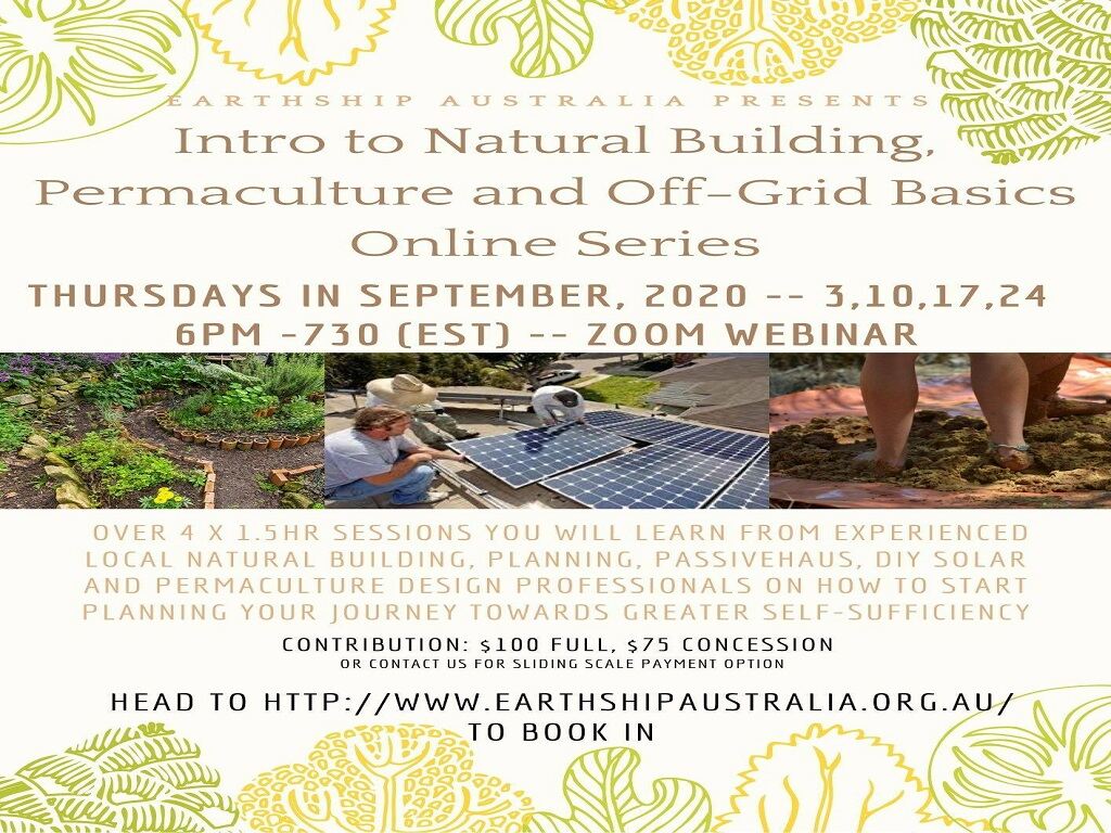 Intro to Natural Building, Permaculture and Off-Grid Basics 2020 | Melbourne