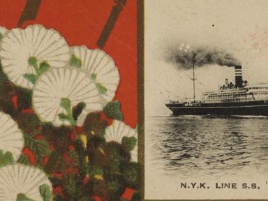 What happened when Japanese art met western steamships? A series of beautiful postcards that combined traditional design... What happened when Japanese art met western steamships? A series of beautiful postcards that combined traditional design...