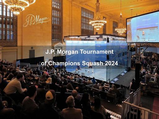 The world's best squash players compete on a glass-walled court in Grand Central Terminal.