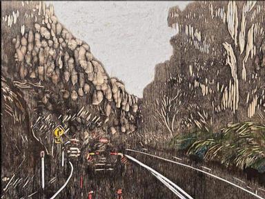 Julian Laffan's exhibition captures moments in time on road journeys between Canberra, Braidwood and Narooma