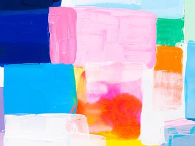 In 'Manifestation series - Manifest a life you love' each painting holds its own affirmation, which Kirsten has written ...