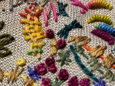 Learn embroidering for beginners with Narda in the comfort of your own home.This live streaming embroidery class is for ...