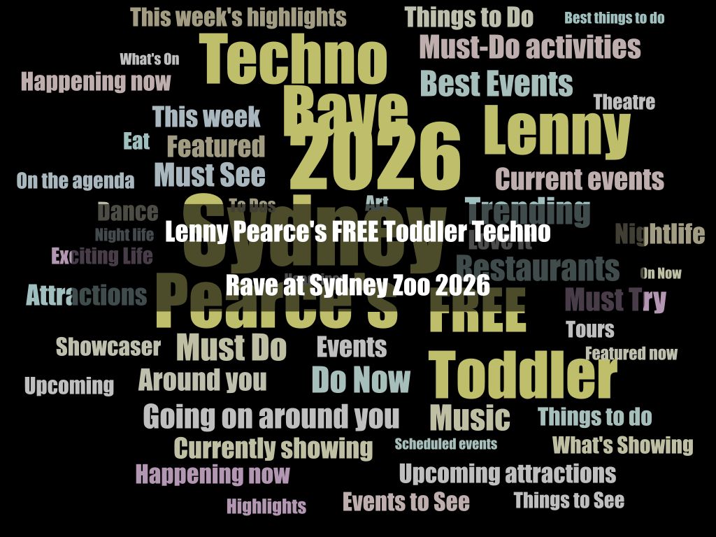 Lenny Pearce's FREE Toddler Techno Rave at Sydney Zoo 2026 | What's on in Eastern Creek