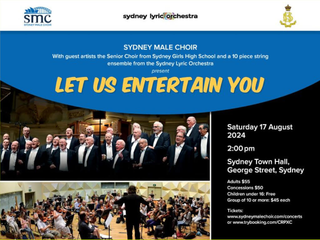 Let Us Entertain You 2024 | What's on in Sydney Cbd