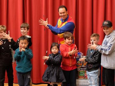 Hands-on magic workshop where kids learn real tricks and take home a magic kit.
