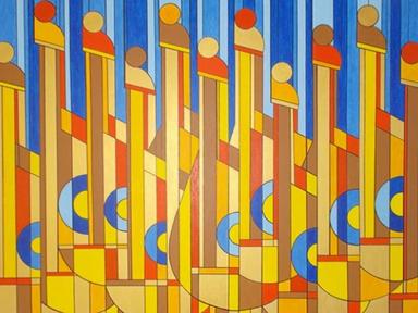 In this exhibition, Maru Jarockyj highlights the infusion of her Ukrainian heritage into linear blocks and coloured cubic assemblies defined by symbolic Ukrainian themes. In this exhibition, Maru Jarockyj highlights the infusion of her Ukrainian heritage into linear blocks and coloured cubic assemblies defined by symbolic Ukrainian themes.