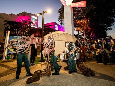 Experience a night like no other in this immersive, illuminated and cultural event with life-size diprotodons by award-w...