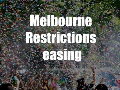 Melbourne Restrictions easing starting 28th of October 2020