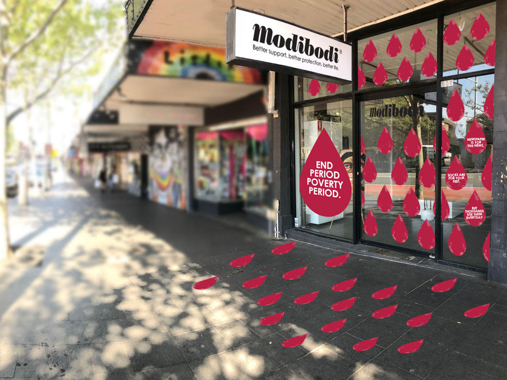 Menstrual Health Day - End Period Poverty activation by Modibodi 2021 | Darlinghurst